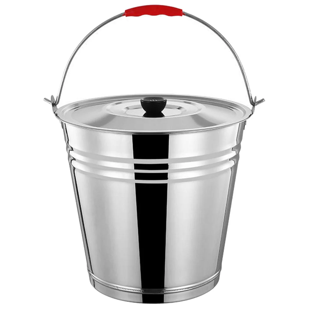 

Bucket Ash Metal Pail Fireplace Charcoallid Can Wood Coal Fire Burning Storage Bin Grease Stove Ice Stainless Steelstoves Indoor