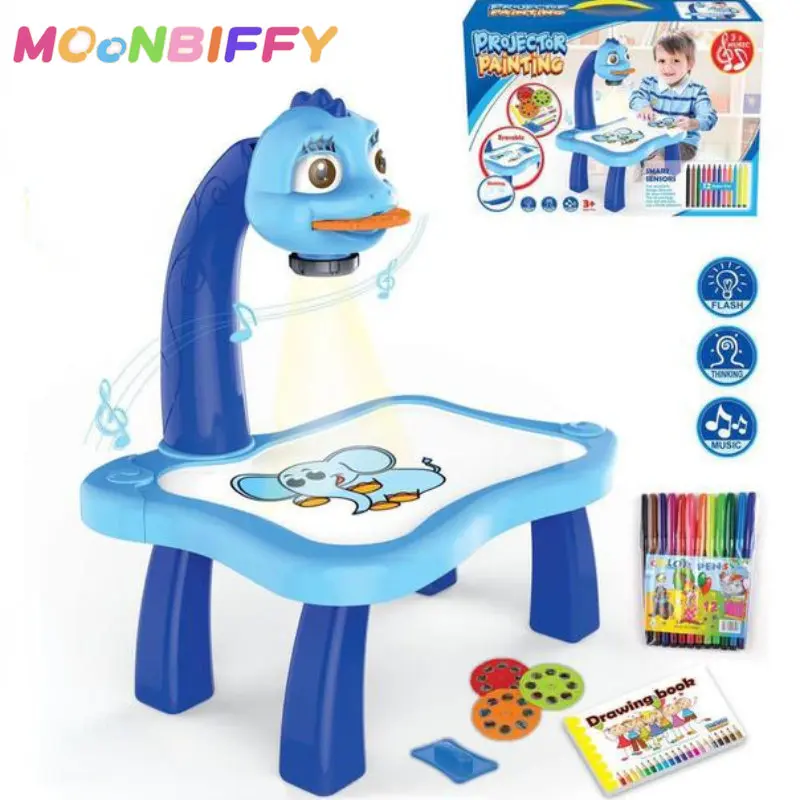 

Детский светодиодный проектор для рисования, настольная игрушка светильник рисования, настольная доска для рисования, Обучающие инструмен...