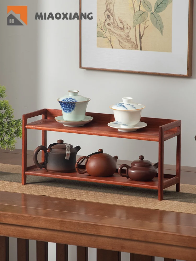 Honghua Подставка для хранения чайников из исинской глины Duobao Pavilion, стеллаж для хранения китайских чашек, стеллаж для чайного набора, фарфора