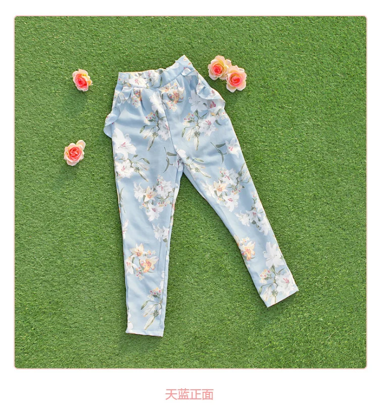 

Sales Japan Liz Lisa Lily Printed Long Pencil Pants Beautiful Ruffle Pocket Trousers