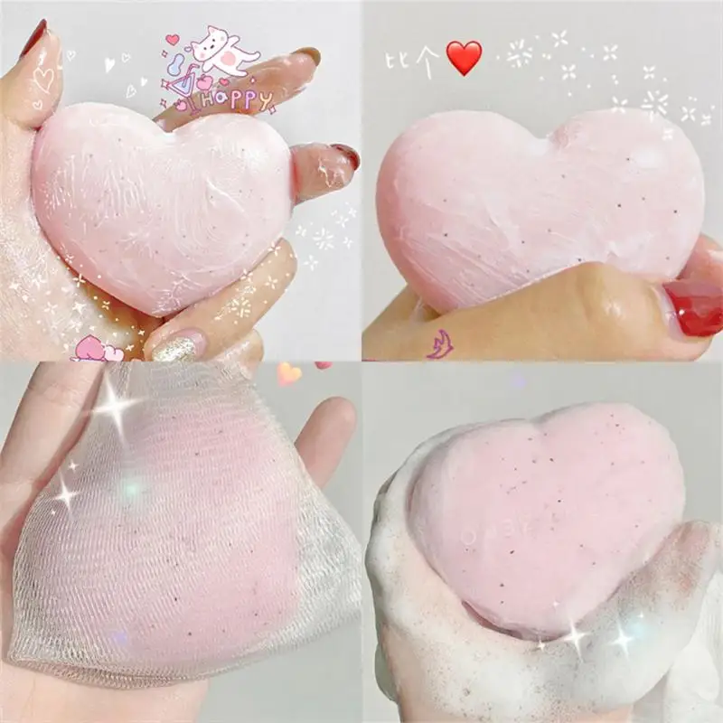 

PP Soap Peach Pink Whitening Handmade Soap Bleaching Brighten Buttock Private Parts Skin Cleaning Oil Control Bath Body Care 80g