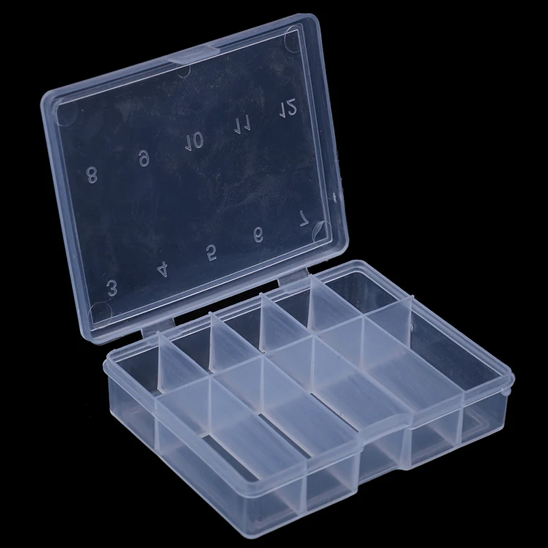 

Fishing Tackle Box 10 Compartments Fish Lures Hooks Baits Plastic Storage Holder Square Case Pesca Fishing Accessories