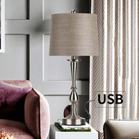 usb desk lamp modern bedside desk lamp with usb port living room bedroom coffee table with 25 inch nickel finish