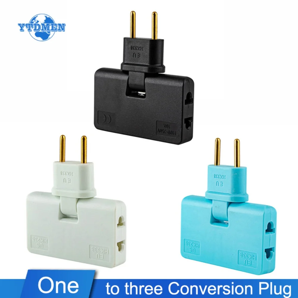 

1PCS EU Wireless Converter 3 In 1 Adaptor 180 Degree Rotate Adjustable Plug For Travel Mobile Phone Charging Converter Socket