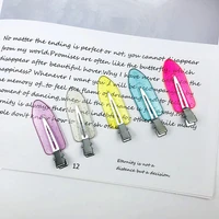 candy color transparent traceless hairpin super flash barber shop to push hairpin bangs with korean version net red hair
