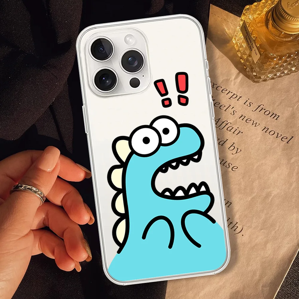Креативный мультяшный удивленный маленький динозавр милый для Samsung Galaxy S23 S22 S21 S20