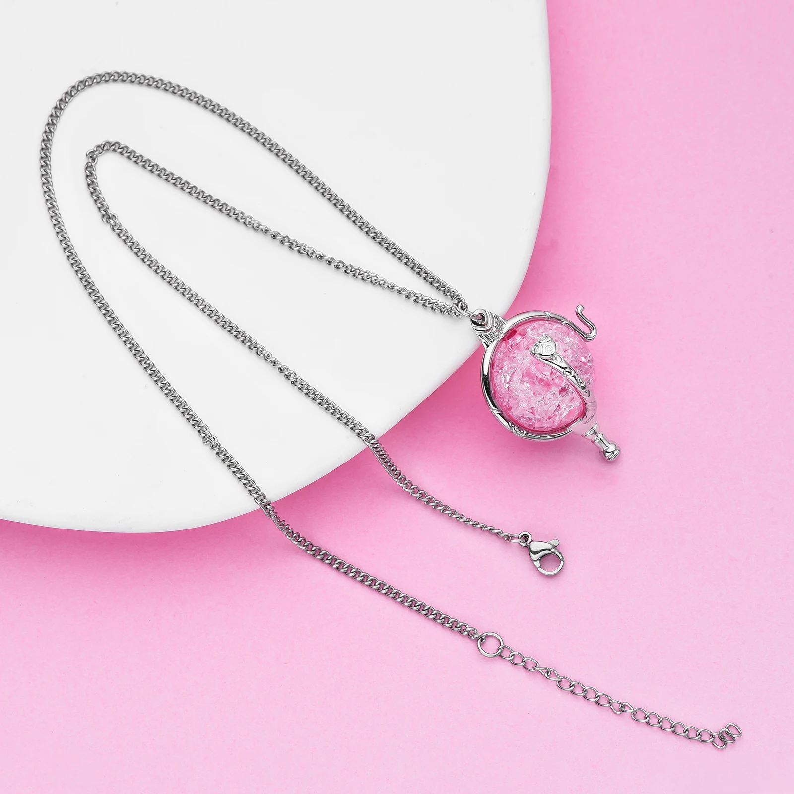 Heart of Kandrakar Pendant Classic Ruby Gemstone Jewelry Anime W.i.t.c.h. Will Cosplay Necklace for Girl Woman Birthday Gift