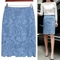 women lace skirt elegant office skirts high waist bandage pencil skirt for ladies stretch skirts womens summer