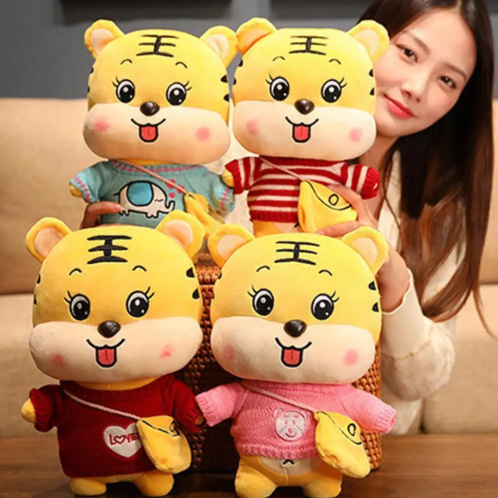 2022 22 см новогодняя китайская фотосессия милый красный тигр талисман плюшевая