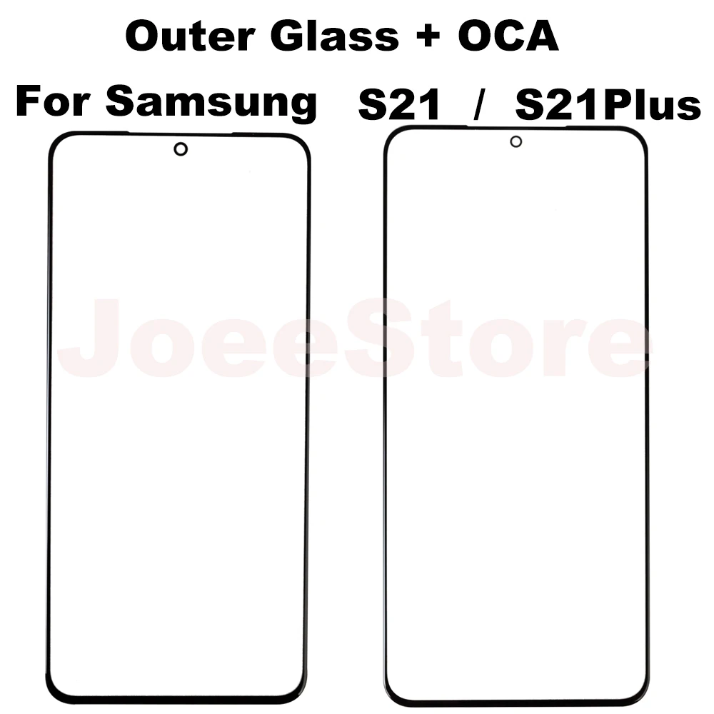Фото 2 шт. внешнее стекло с пленкой OCA для Samsung Galaxy S10 S20 S21 S22 S23 S24 Plus Ultra FE ЖК-экран сенсорная передняя стеклянная панель №3