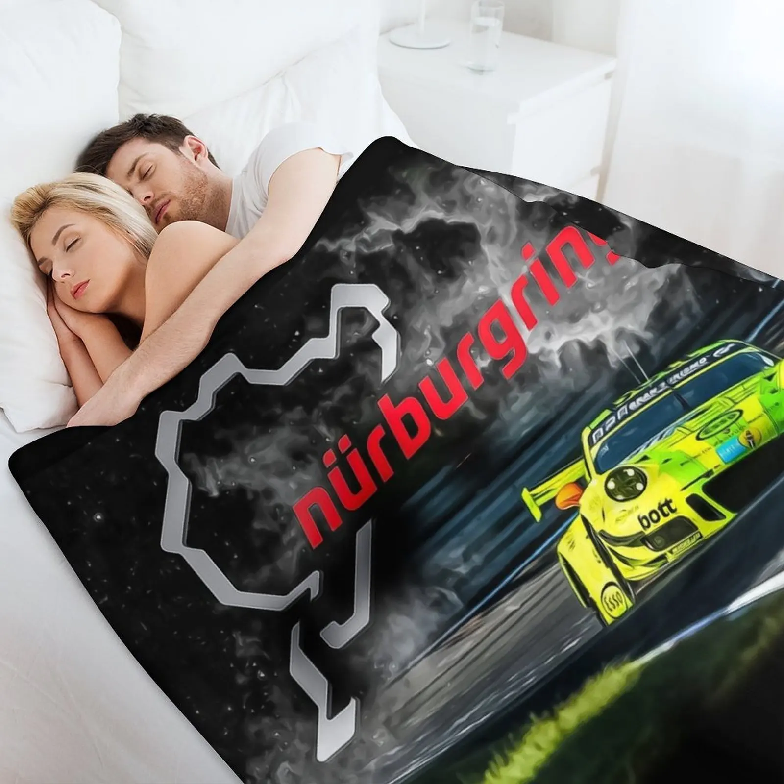 Плед с принтом nurburgring роскошные свободные тепловые одеяла в клетку