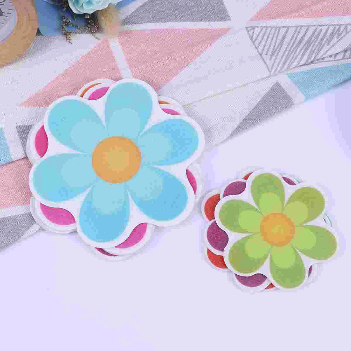 

10pcs Flower Anti Stickers Colorful Self Adhesive PEVA Decal for Nonslip Rug Bathtub Shower Surfaces