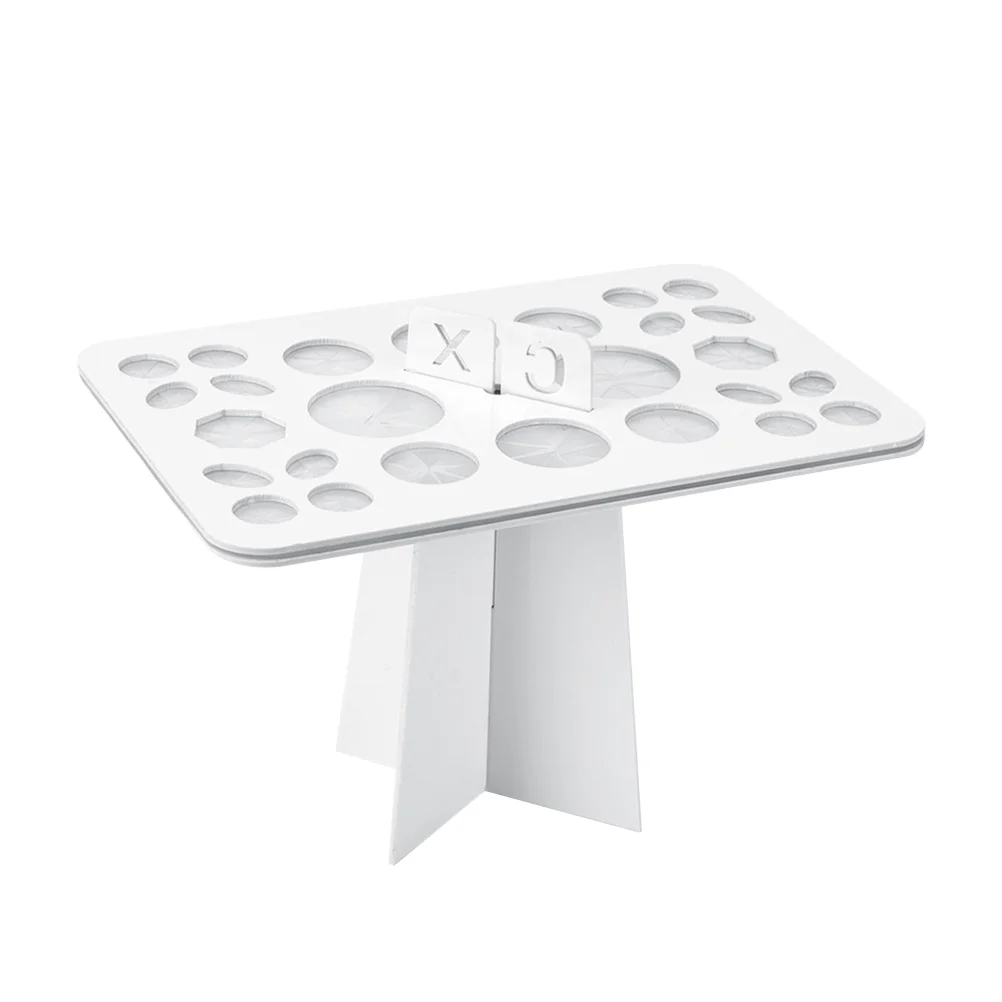 

Makeup Brush Drying Rack 26 Holes Collapsible Makeup Brush Holder Makeup Brush Dryer Stand ( White )