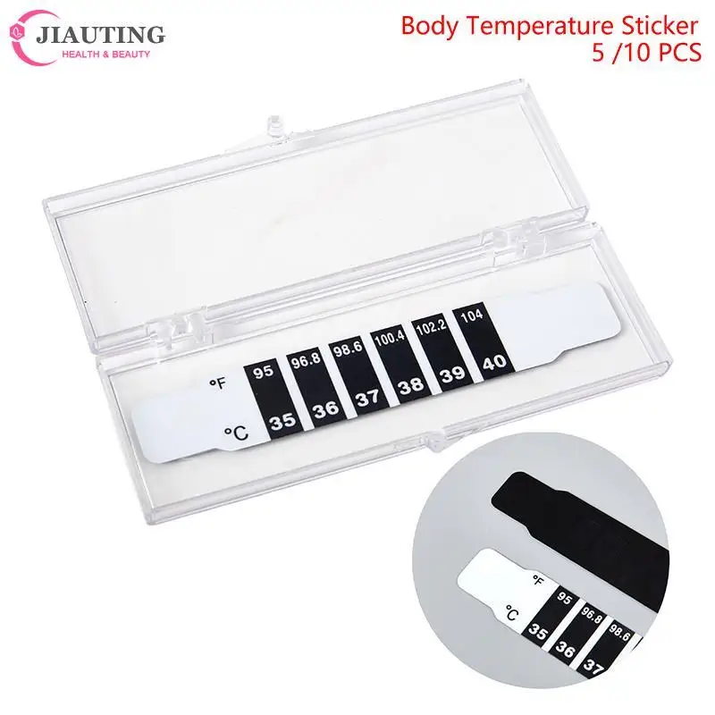 

5/10PCS Forehead Thermometer Strips Color-changing Body Temperature Sticker Forehead Temperature Measuring Sticker For Children