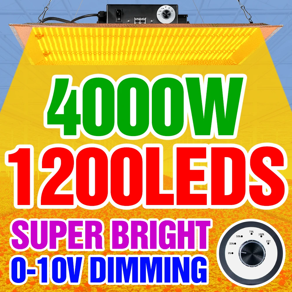 220V Full Spectrum Quantum Board High Power Phyto Grow Light 4000W 3000W 2000W Led Plant Seeds Tent Green House Lighting Light