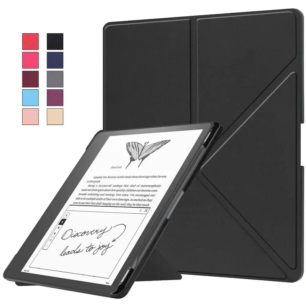 

Colorful Full Protection Auto Wake/Sleep Shell Multi-folding Smart Case Stand Cover 10.2 inch For Kindle Scribe 2022