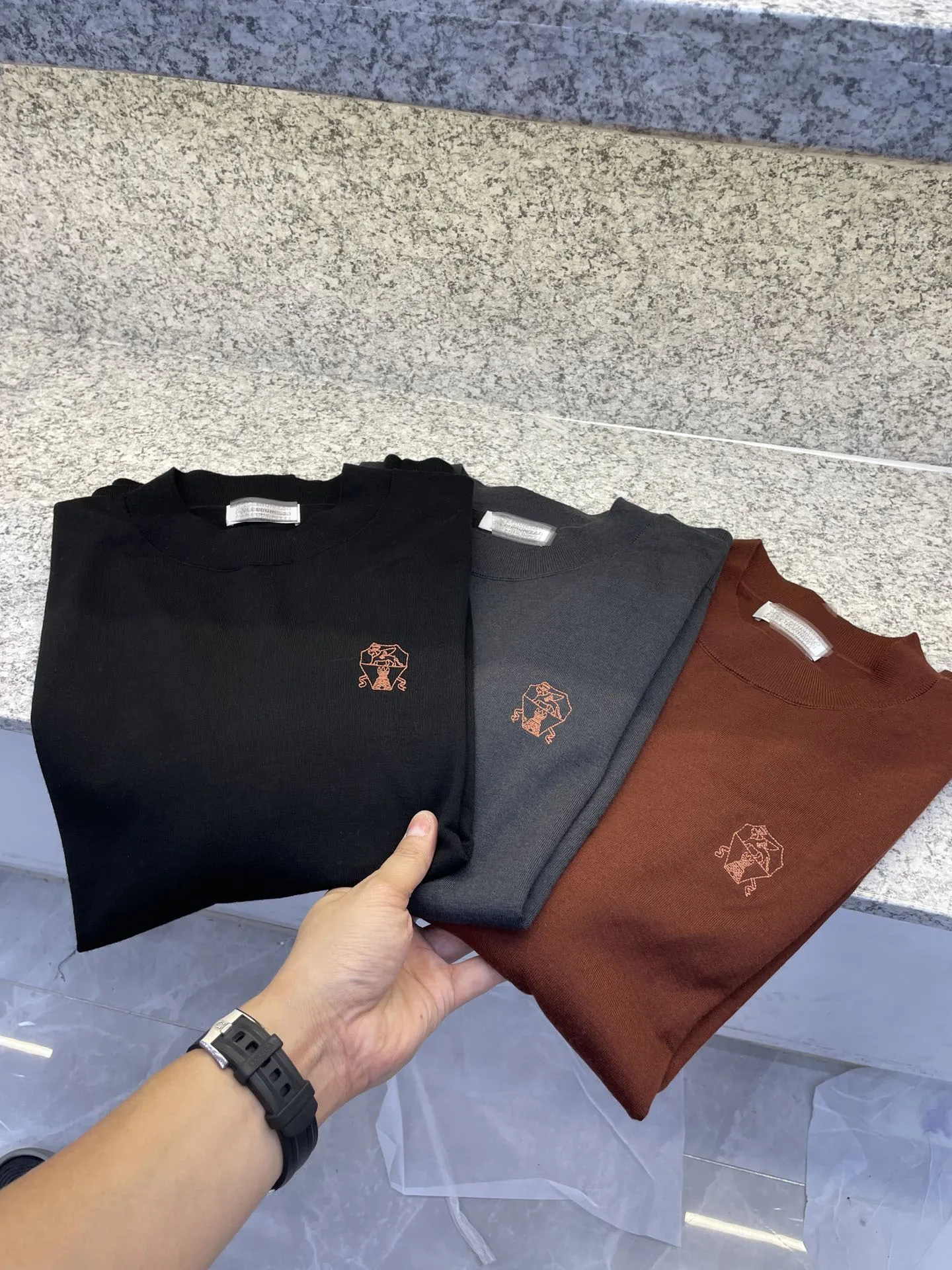 BILLIONAIRE SIJITONGDA2025 Зимний мужской S осенне-зимний шерстяной свитер с круглым вырезом