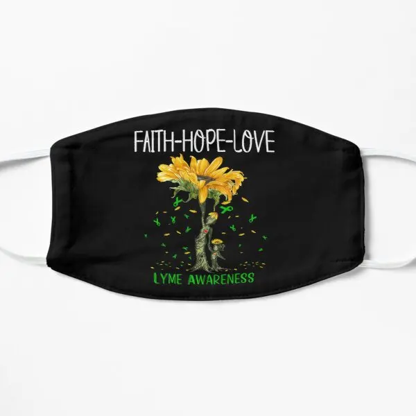 

Faith Hope Love Lyme Awareness Flat Printing Face Mask Reusable Cartoon Cute Health Cotton Anti Dust Washable Pattern Mouth