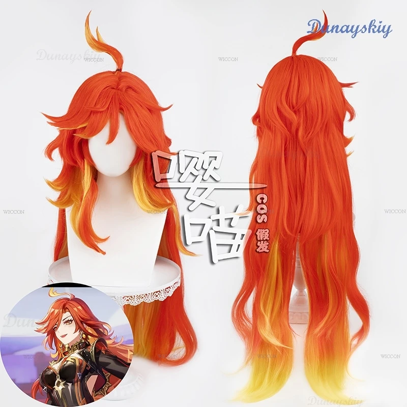 Игра Genshin Impact Mavuika Pyro Archon Косплей Парик Natlan Аниме Униформа Хэллоуин Fire Elemental Dress-up