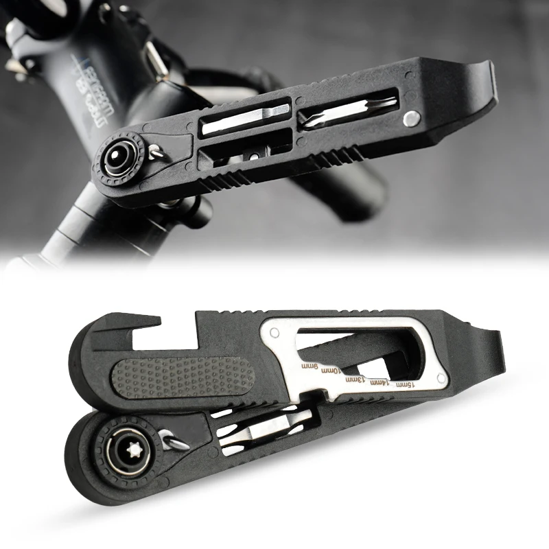 

Компактный многофункциональный набор инструментов для фиксации горного велосипеда инструмент для смены нейлоновых шин для велосипеда отв...