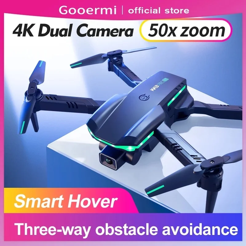 Складной Дрон с дистанционным управлением 4k двойная камера высокой четкости