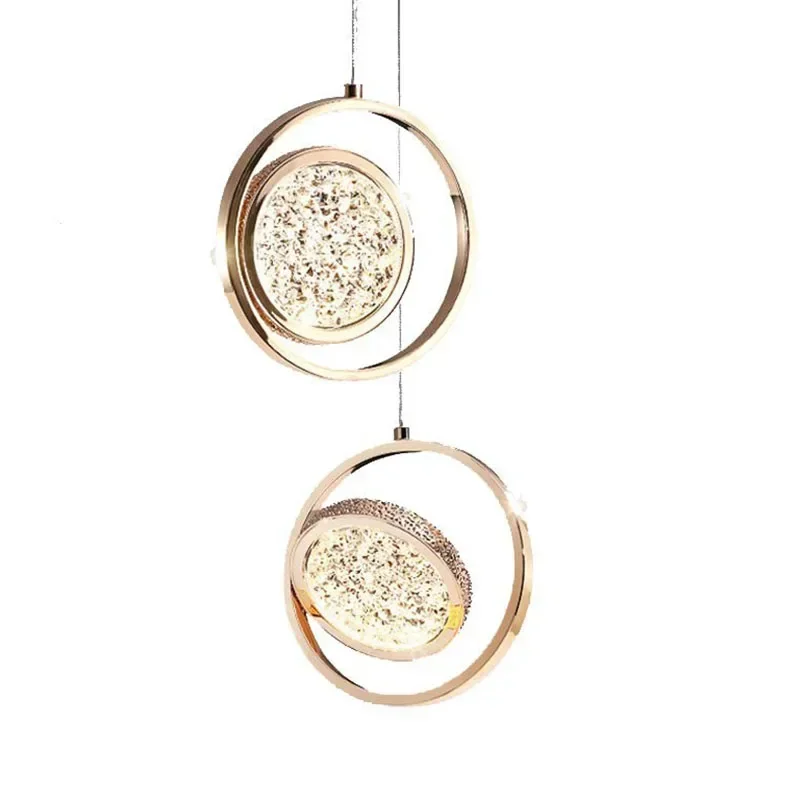 Простая креативная круглая люстра для спальни гостиной ТВ фон настенный декор