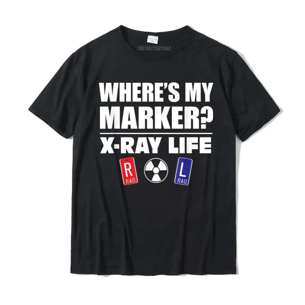 X-RAY LIFE WHERE's MY MARKER Радиологические маркеры Подарочная футболка Camisas Hombre