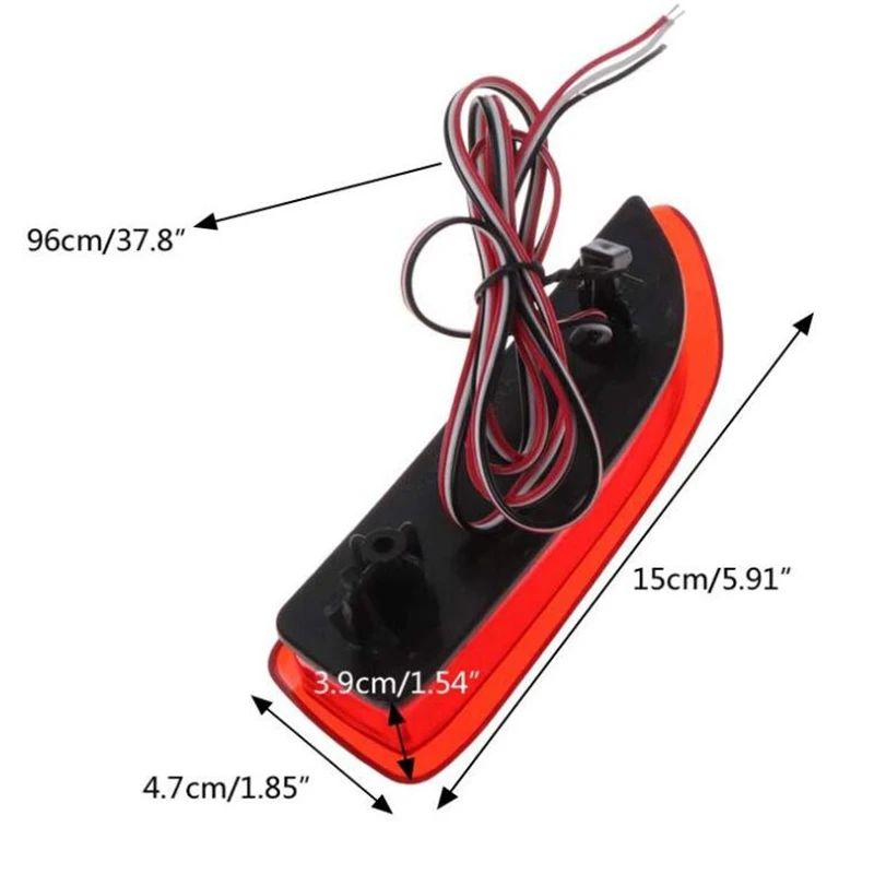 1 пара фонарей заднего бампера светодиодный отражатель стоп-сигнал ходовые огни
