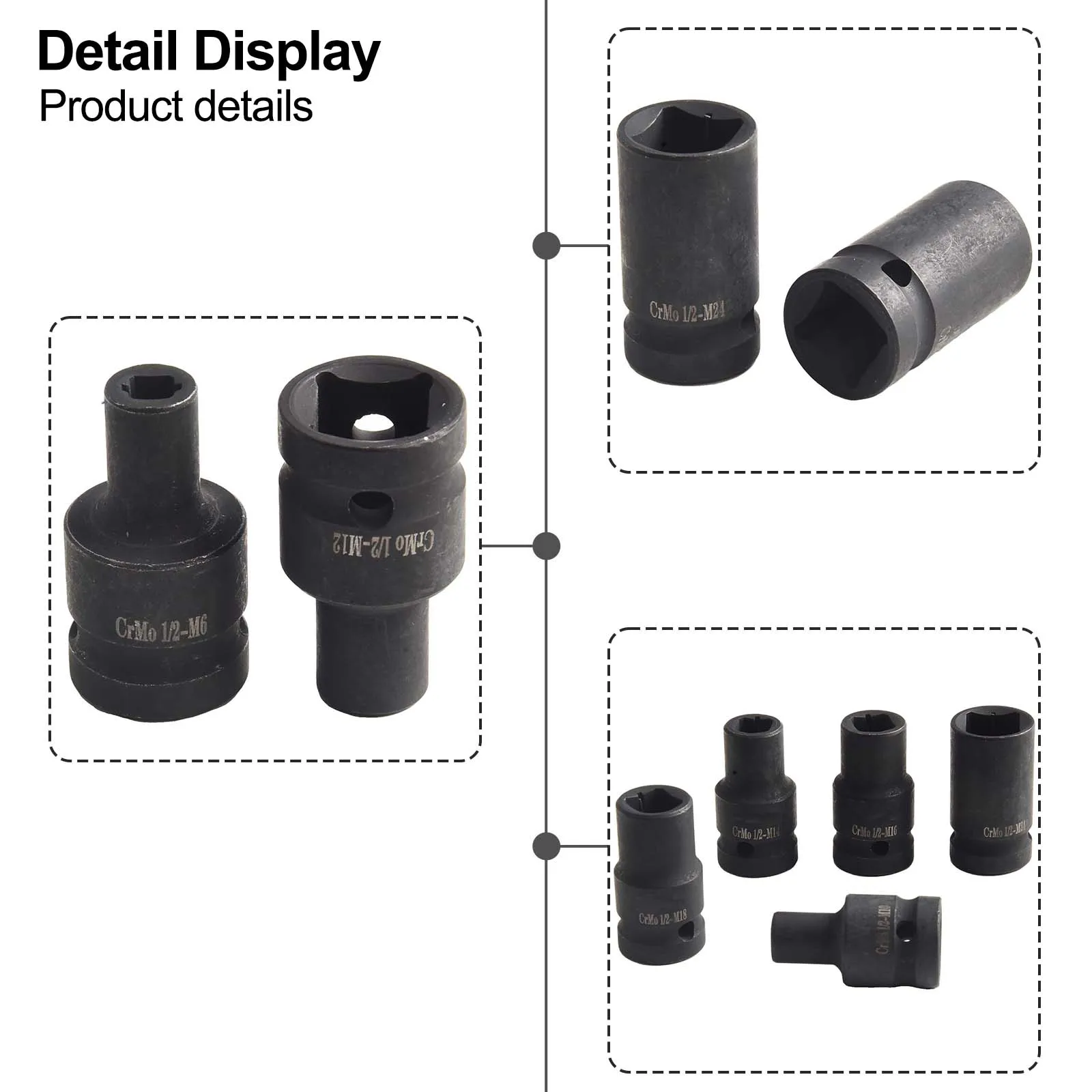 Квадратный метчик Электрический ключ Торцевой 6 мм 8 10 12 14 16 18 20 22 24 защита от
