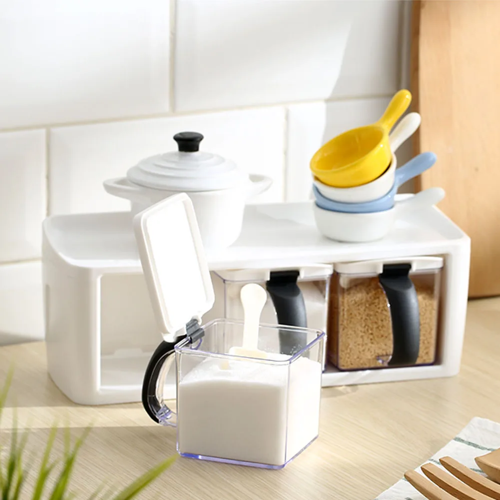 

Seasoning Jar Container Salt Visible Nordic Style Pepper Organize Condiment With Handle Home Boxes Tool Kitchen Storage