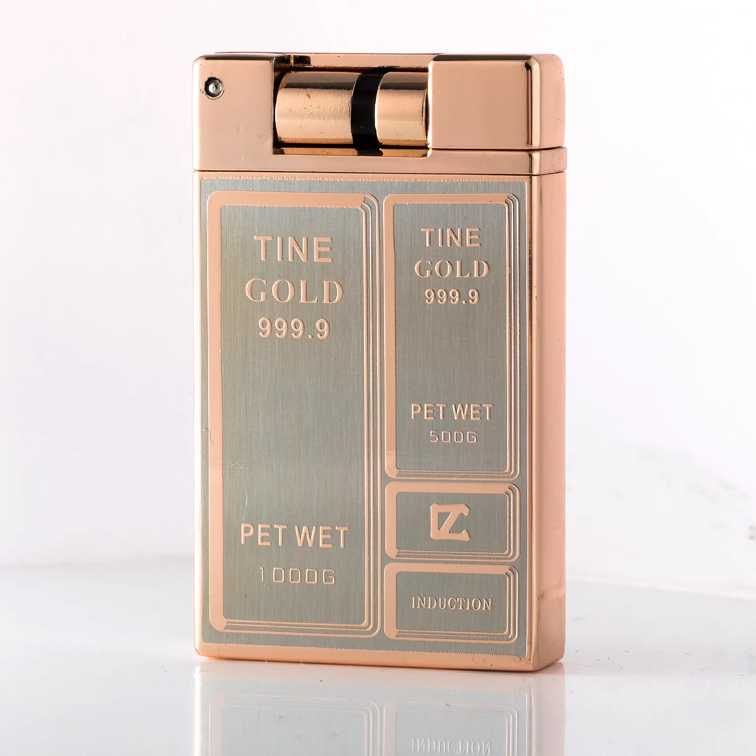 

CL-1 High-End Textured Gold Bar Red Flame Creative Windproof Electronic Induction Lighter