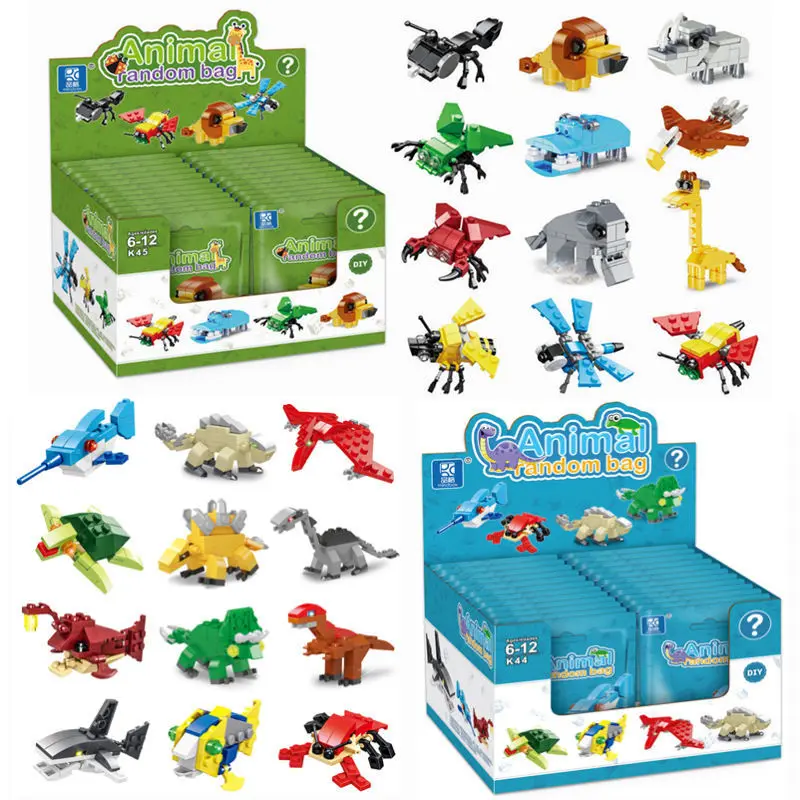 

Small Particles Building Blocks Children Assembling Cartoon Animal Modeling Spelling Diy Educational Toys Dinosaur Insect