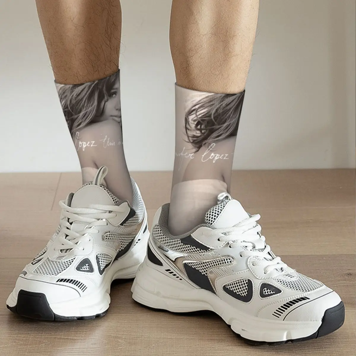 Мужские компрессионные носки в стиле хип-хоп ретро-музыка сумасшедшие унисекс