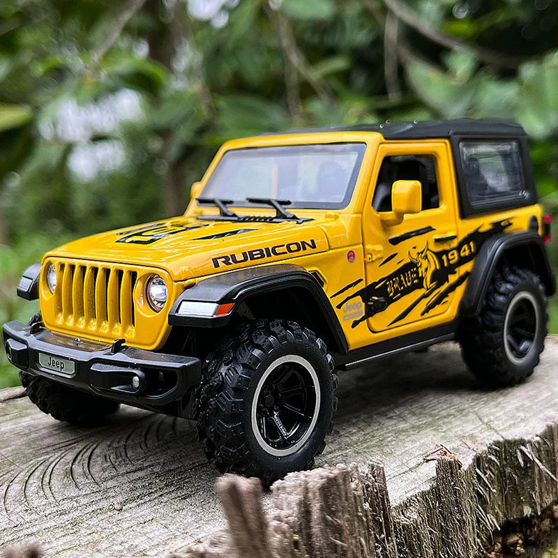 1:32 Jeeps Wrangler Rubicon 1941 Off-Road Alloy Car Diecasts & Toy Vehicles Car Model Sound and light Car Toys For Kids Gifts