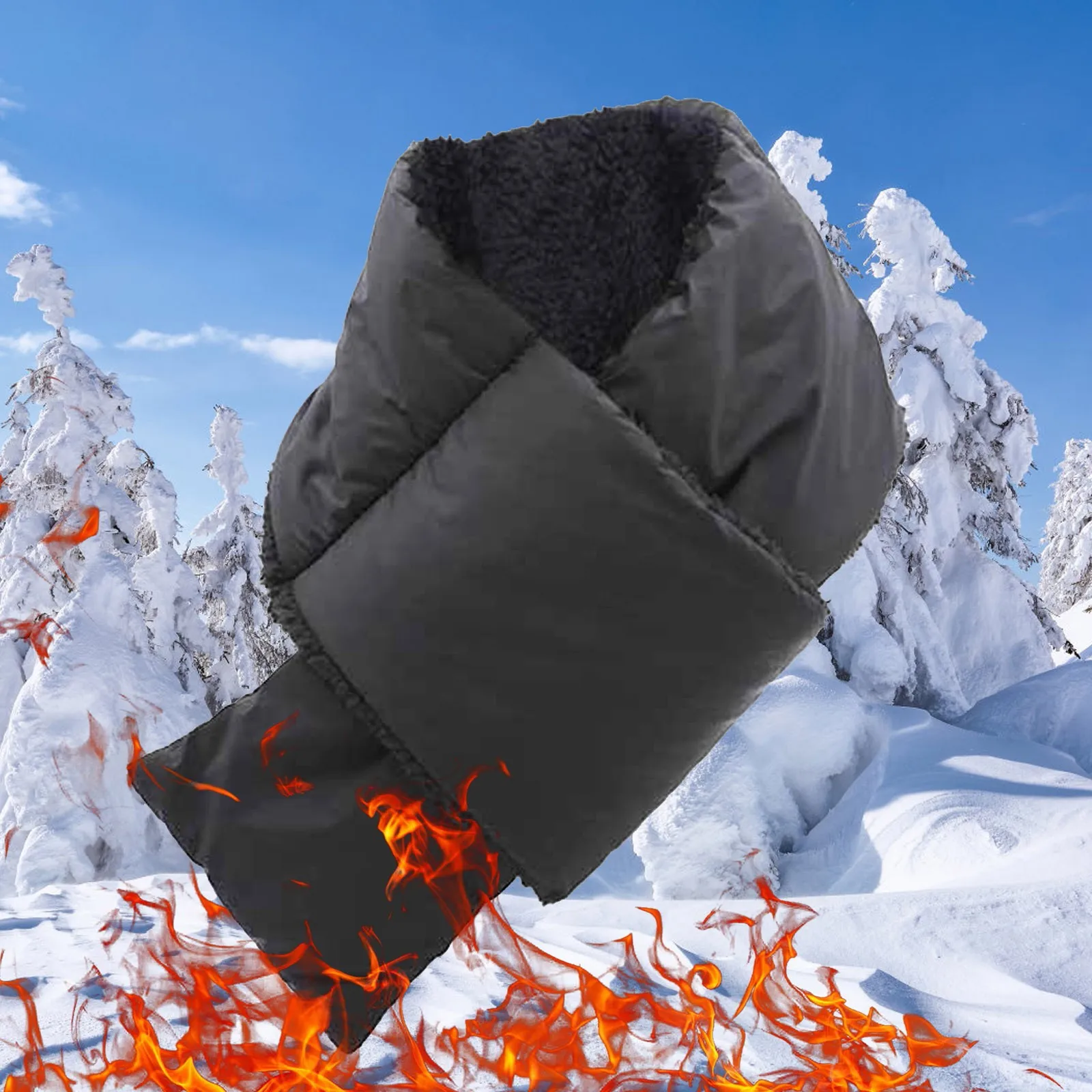 Мужской и женский классический однотонный воротник ветрозащитный Теплый шарф