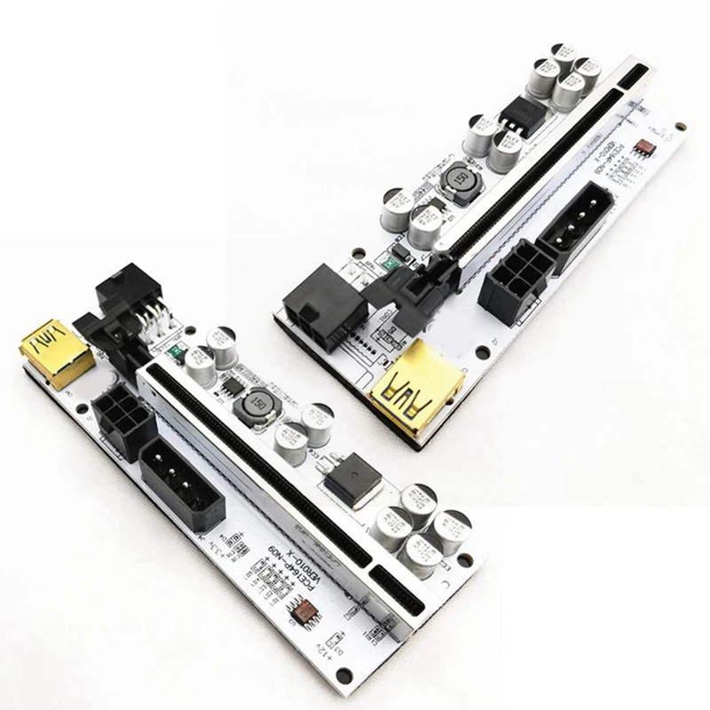 

VER010-X Pcie Riser Pci-E X1 на Pcie X16, графическая карта, адаптер, плата, Удлинительный кабель, 6-контактный переходник, черный + белый