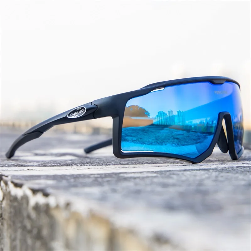 

PUNLUXU Man Sunglasses Fashion Cycling UV400 Glasses Bicycle Sports Eyewear Polarized MTB Goggles Bike Cycle Glasses for Woman