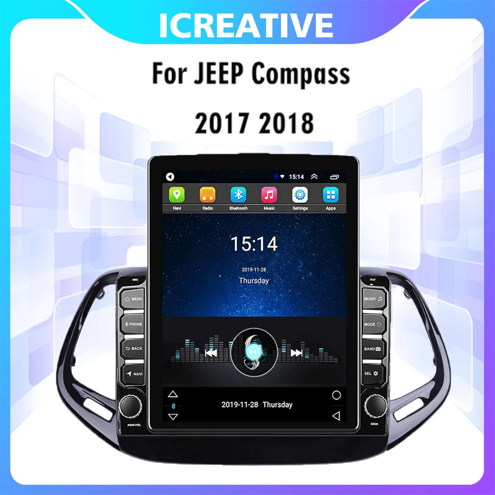 

Car Multimedia Player 4G Carplay 2 Din 9.7" Tesla Screen For JEEP Compass 2017 2018 GPS Navigator Android Autoradio Stereo