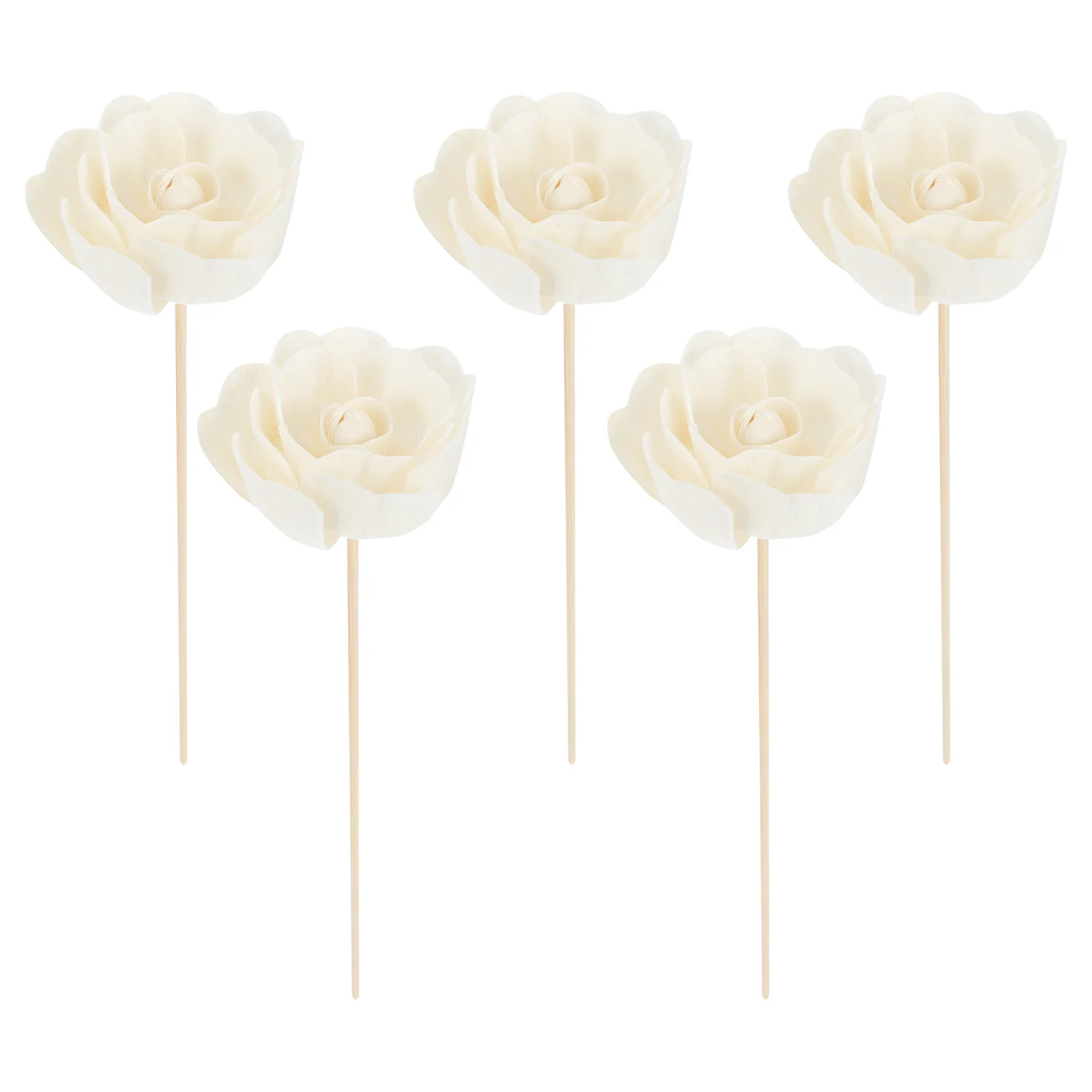 

5 Pcs Rattan Reed Sticks Natural Durable Flower Top Decor Diffuser Aroma Oil Sticks for Kitchen
