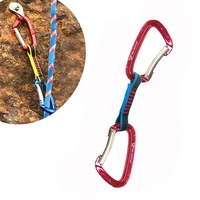 22kn ce d shaped rock climbing quickdraw carabiner wire gate buckle for arborist mountaineering caving rescue tree surgeon