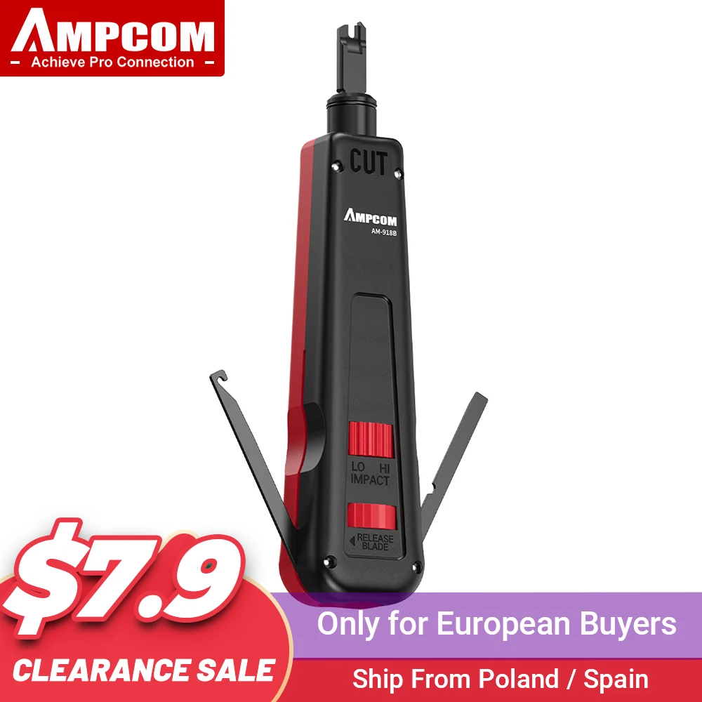 Инструмент для перфорации Многофункциональный сетевой кабель AMPCOM 110 типа с двумя