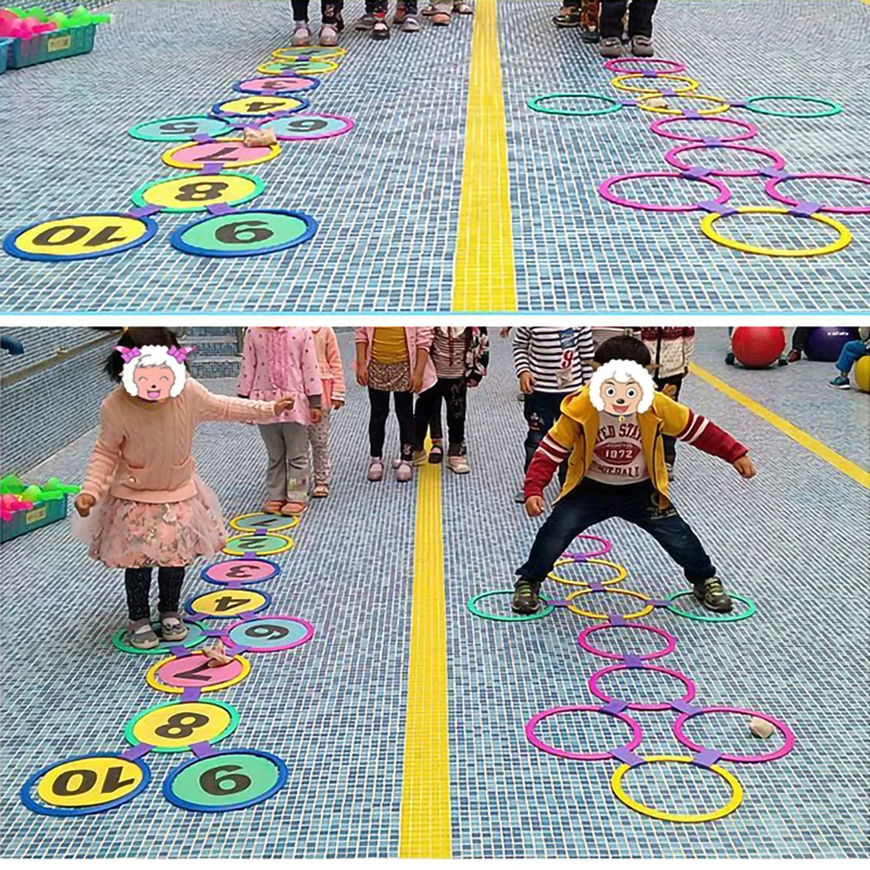 

Kids Outdoor Toys Hopscotch Ring Jumping For Kids Sports Outdoor Play Outside Toys Children Garden Backyard Indoor Carnival Game