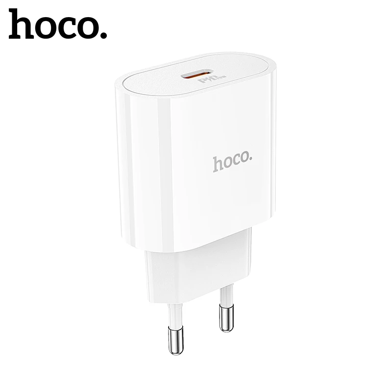 

HOCO PD20W Fast Charging EU Charger Adapter For iPad iPhone 12 11 Pro Max QC3.0 Type C PPS Quick Charging PD Charger For Samsung