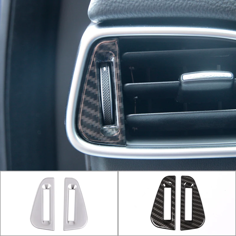 

ABS Chrome Car Dashboard Side Air Condition Outlet Vent Adjustment Sequin Trim For Jaguar XE F-PACE f pace X761 2016-2020