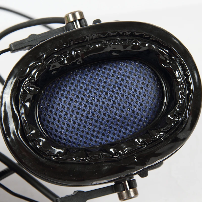 TS TAC-SKY TEAHEADSET Hi-Threat Tier 1 Noise Cancelling Pickup Shooting Headphones-BK Silicone Earmuffs Version