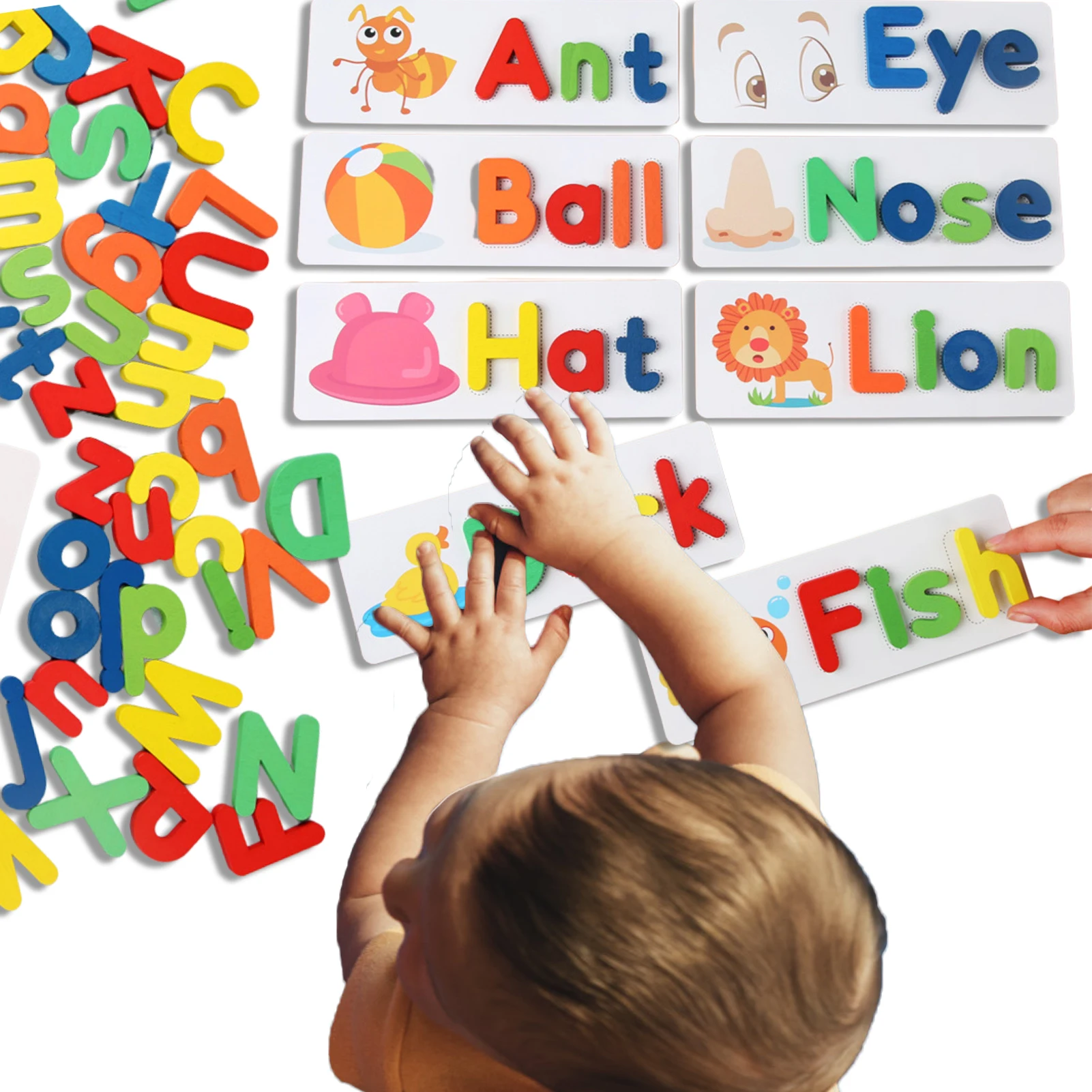

Игрушки Монтессори, алфавит, Английский алфавит, совпадение, Обучающие буквы, правописание, Развивающие Игрушки для раннего развития для детей
