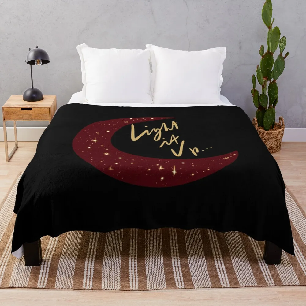 

Crescent City Quote Light It Up - Black Background Throw Blanket