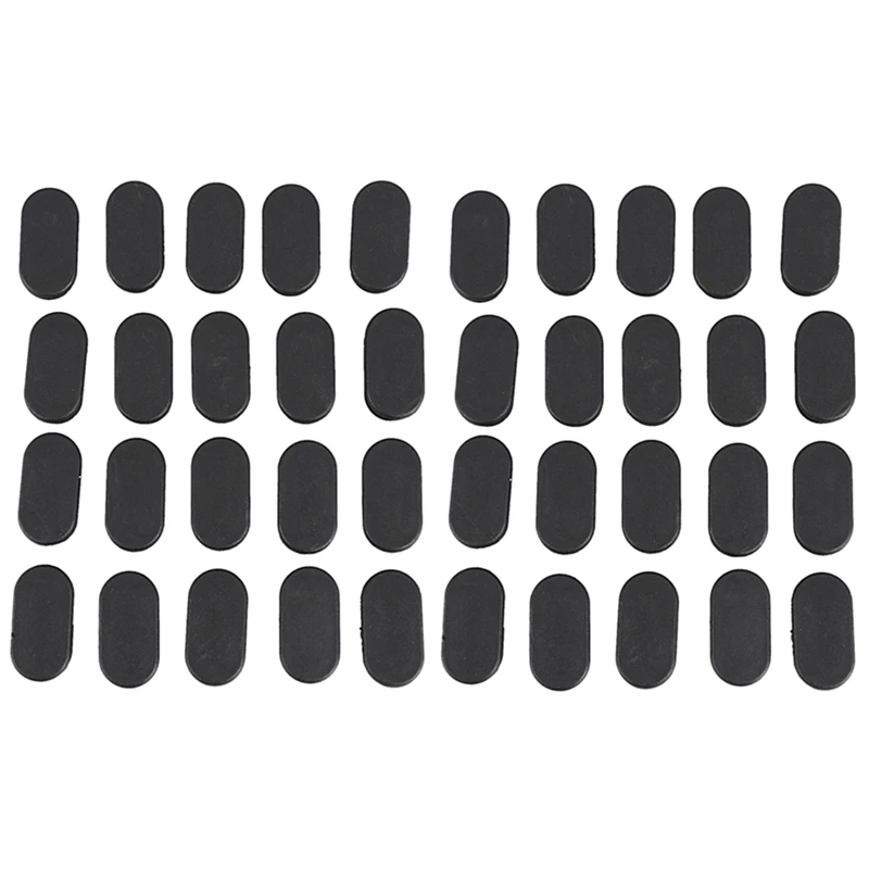 

Овальная трубка для ножек стола, стула, трубка, вставка, Концевая крышка 40 мм X 20 мм, 40 шт., Черная