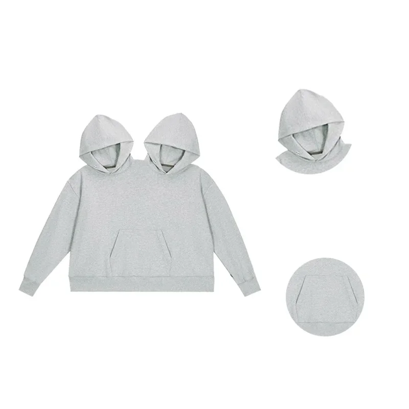 Двойная толстовка с капюшоном для пар толстовки Essentials интимная большого размера