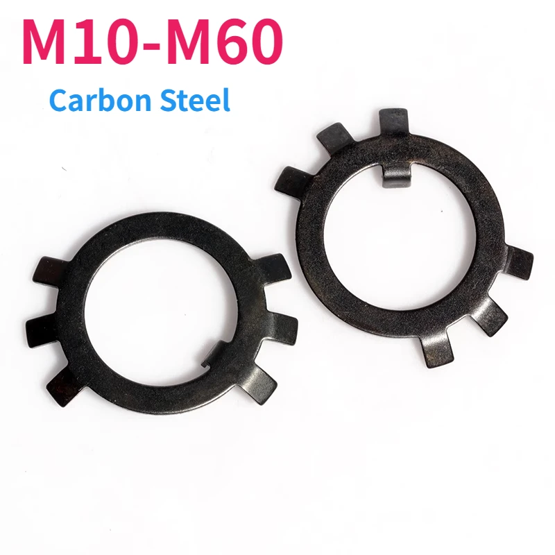 

Стопорная шайба GB858 M10 M12 M14 M16-M60 черная шайба из углеродистой стали/фиксированная Стопорная шайба для шлицевой круглой гайки